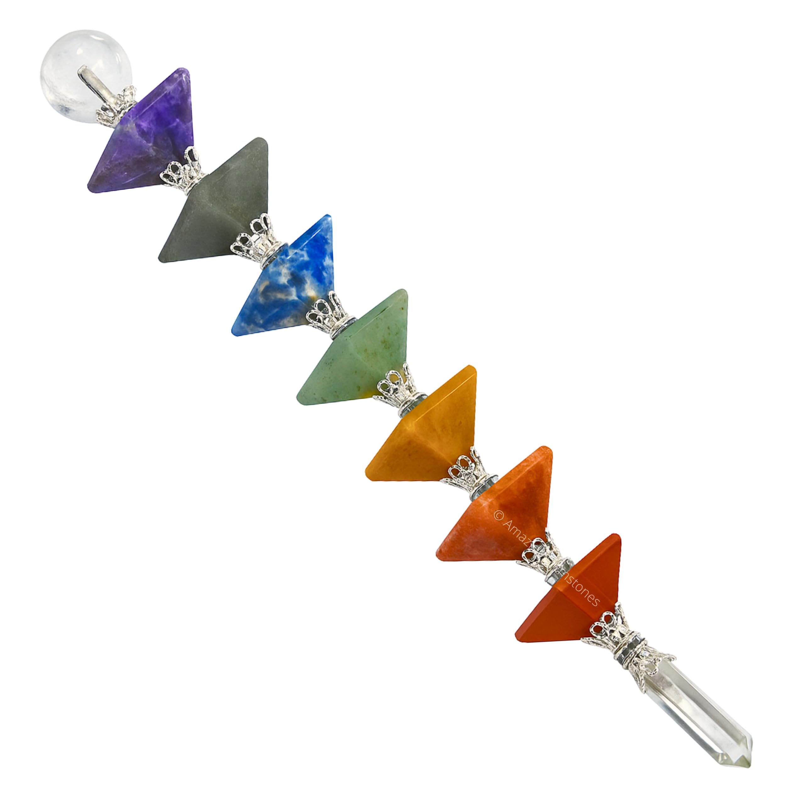 Pyramid Chakra Crystal Wand
